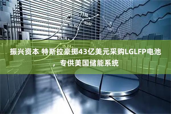 振兴资本 特斯拉豪掷43亿美元采购LGLFP电池，专供美国储能系统