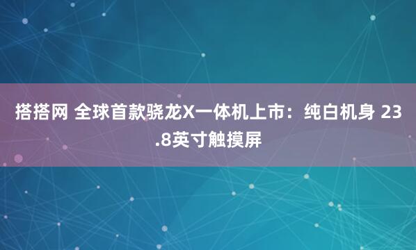 搭搭网 全球首款骁龙X一体机上市：纯白机身 23.8英寸触摸屏